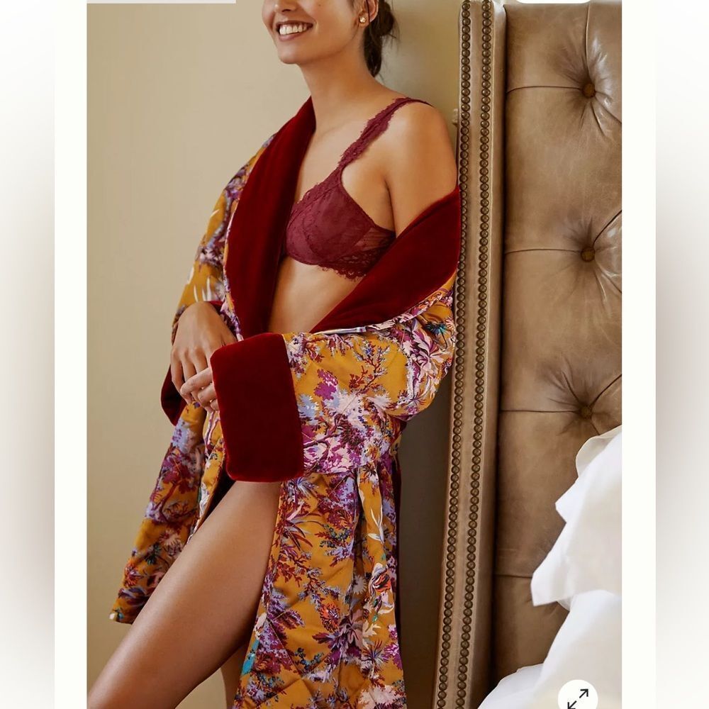 Anthropologie Quilted Sleep Robe